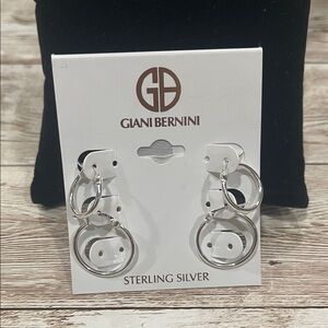 Giani Bernini Sterling Silver Duo Hoop Earrings‎